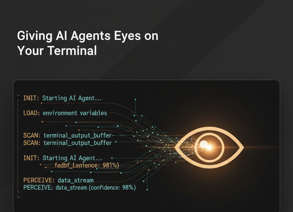 An AI eye observing terminal log output